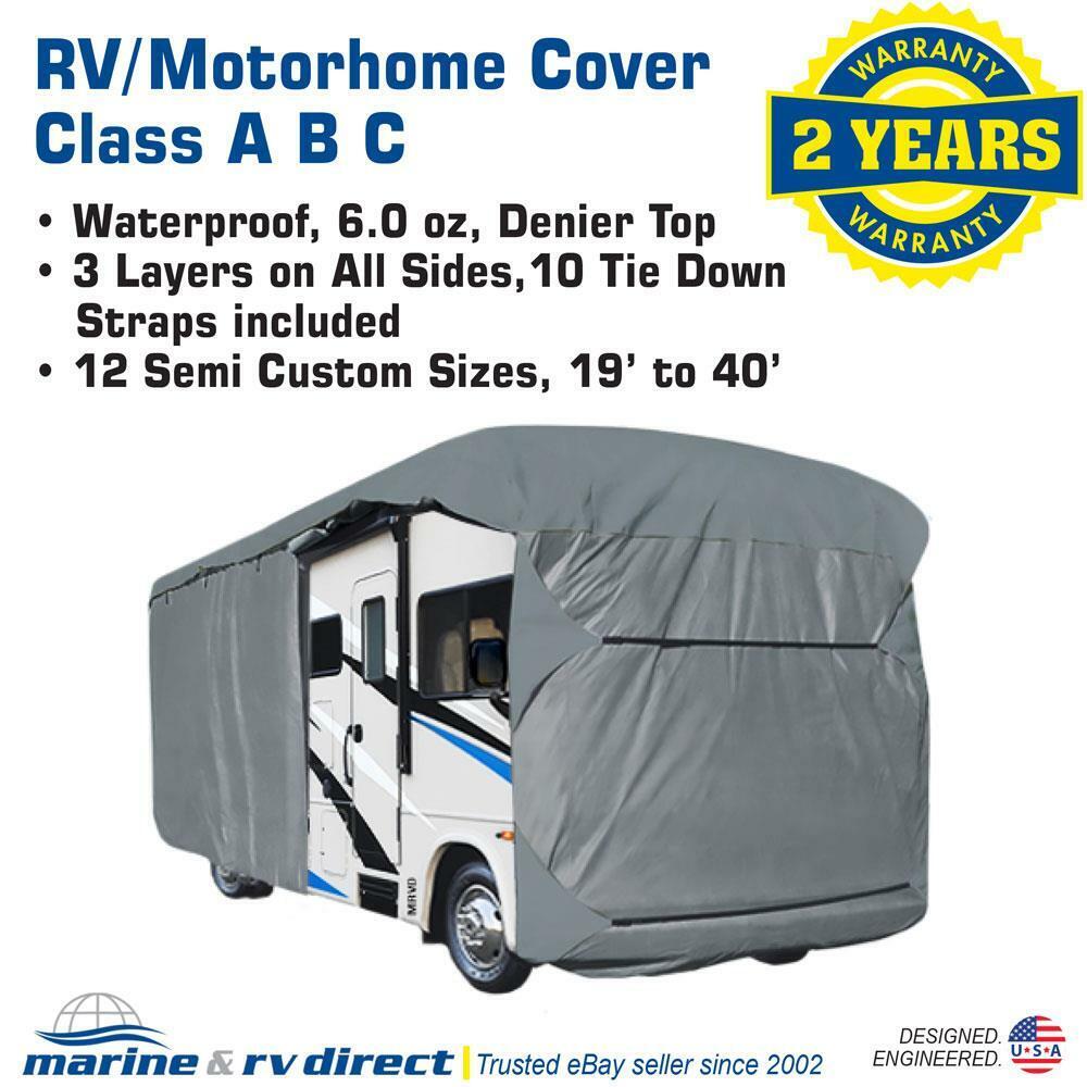 Waterproof RV Cover Motorhome Camper Travel Trailer 31\' 32\' 33\' Class A B C