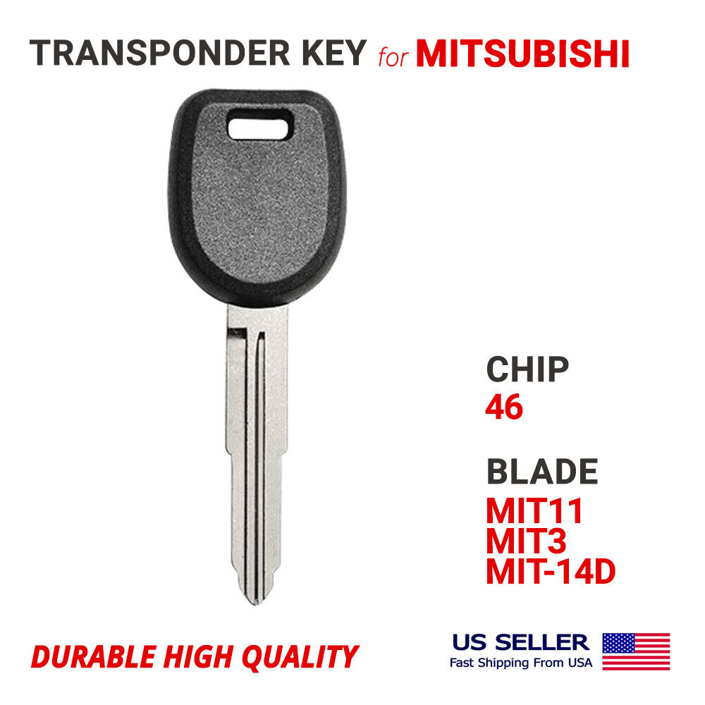 Transponder Key for Mitsubishi MIT11R, MIT3, MIT-14D Chip 46 High Quality