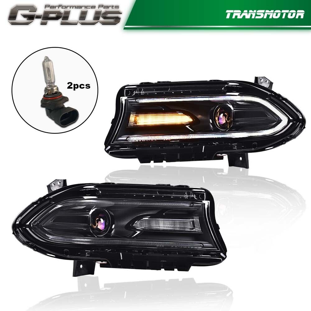 Fit For 2015-2022 Dodge Charger Head Lamps Headlights LED RT R/T SRT Assembly
