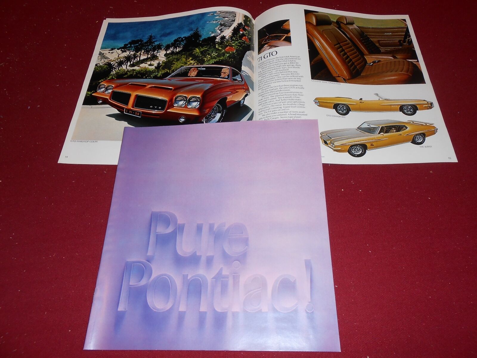 1971 PONTIAC BROCHURE GTO FIREBIRD GRAND PRIX LEMANS CATALINA  24 p. \'71 CATALOG