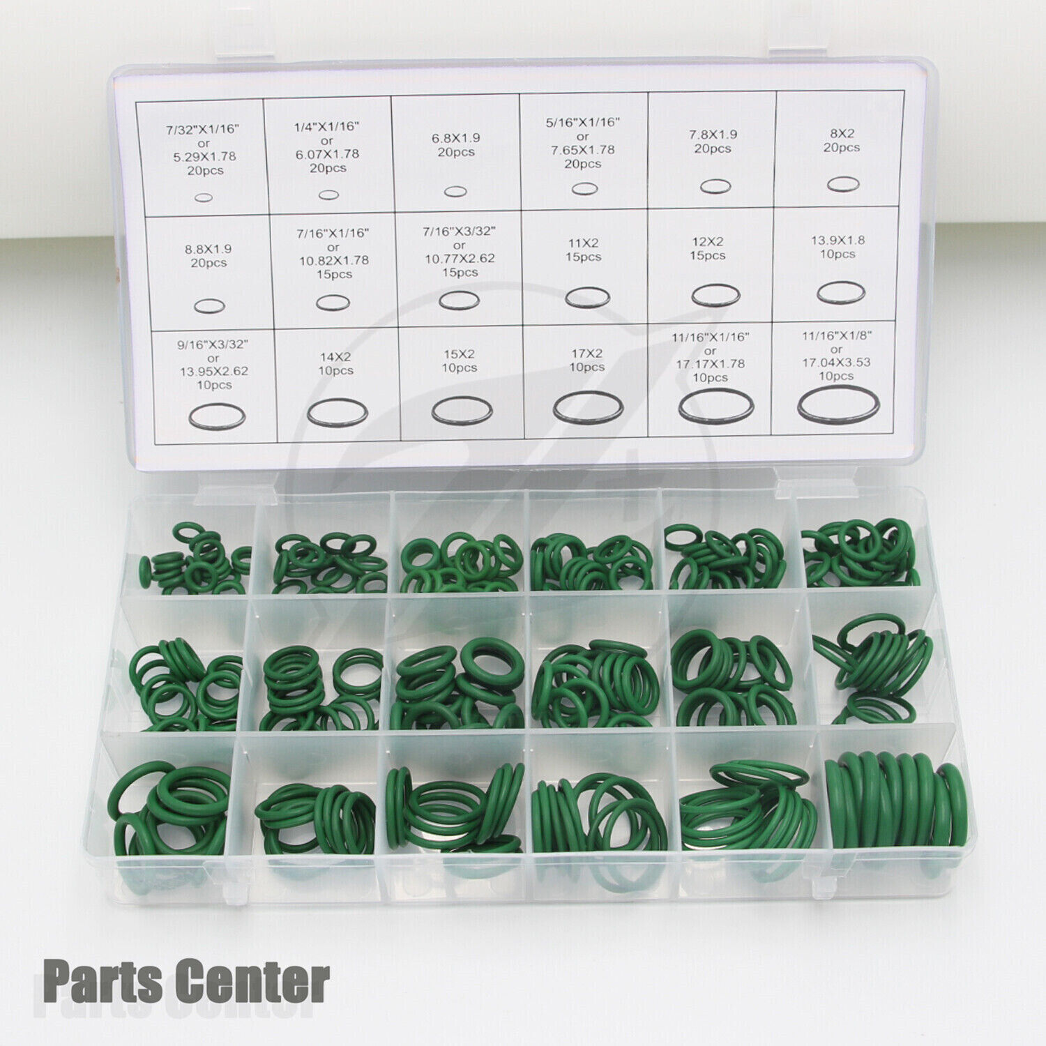 270X Green HNBR O-Rings Assortment Kit for A/C Compressor 18 Sizes US Stock