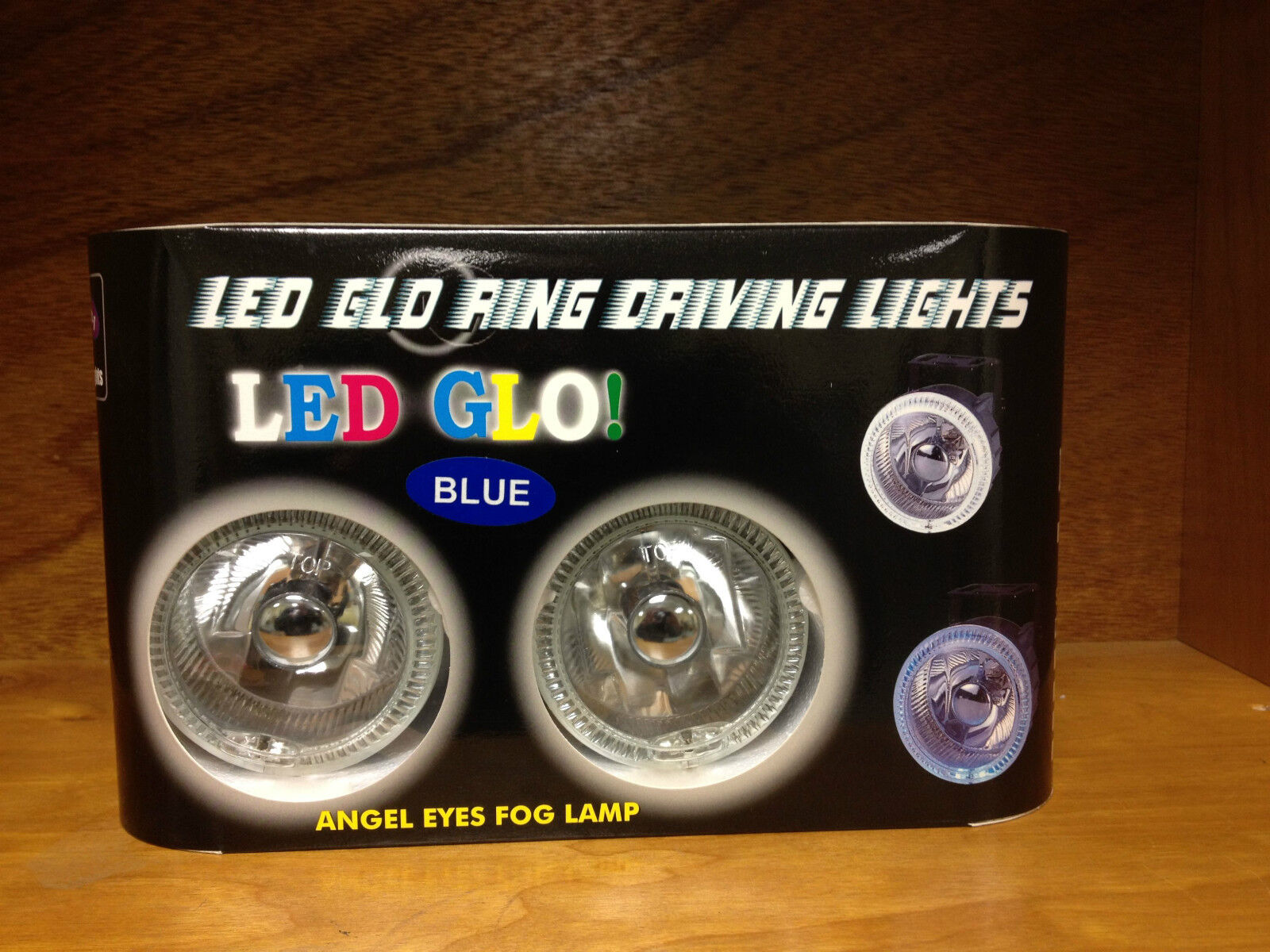 3 INCH ROUND CLEAR  HALOGEN LIGHTS WITH BLUE LED ANGEL EYE RINGS  HL-2109