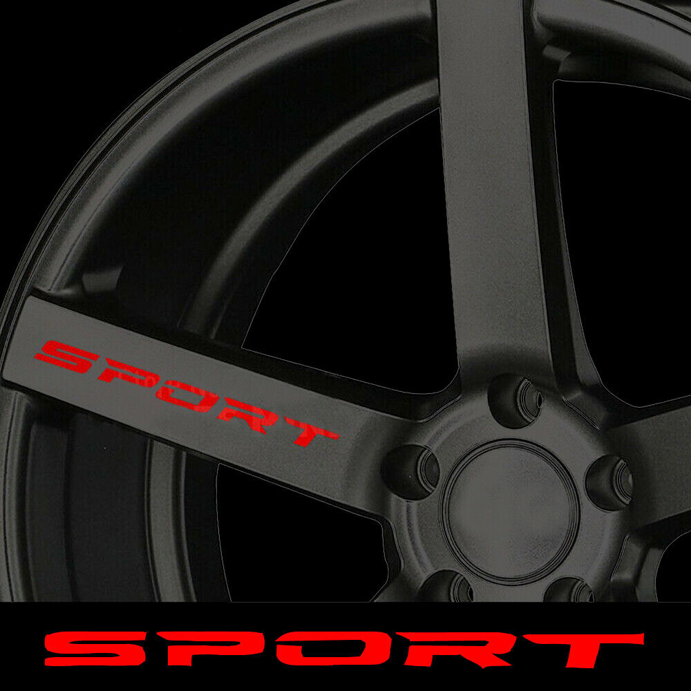 4Pcs Sport Style Car Sticker Door Rims Wheel Hub Racing Decal Auto Accessories