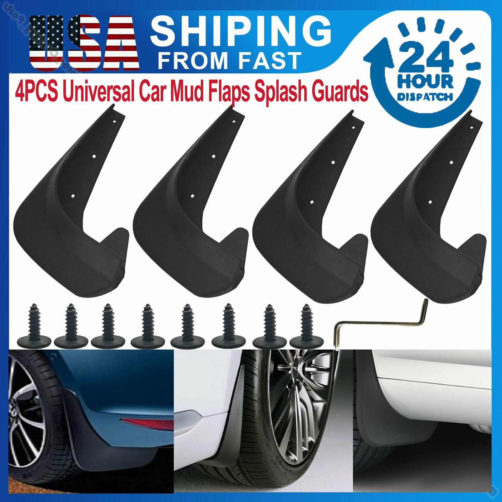 Car Mud Flaps Splash Guard Fenders for Front Rear Auto Accessories Universal Fit