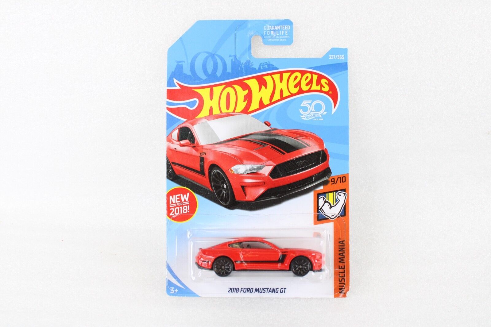2018 Hot Wheels #337 Muscle Mania 9/10 2018 FORD MUSTANG GT RED