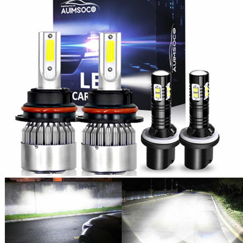 4X LED Headlights Fog Light Bulbs For Ford E-150 Econoline Club Wagon 1994-2002