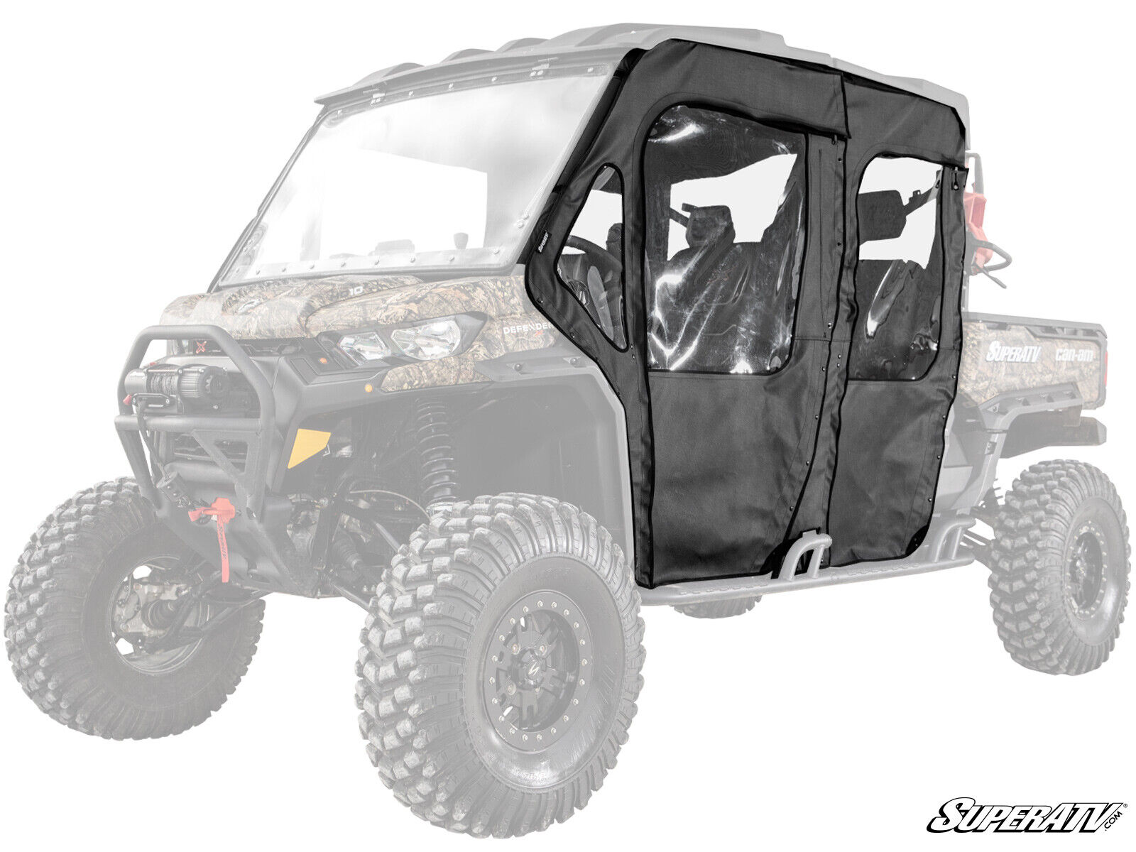 SuperATV Primal Soft Cab Enclosure Doors for Can-Am Defender MAX (4 Seater)