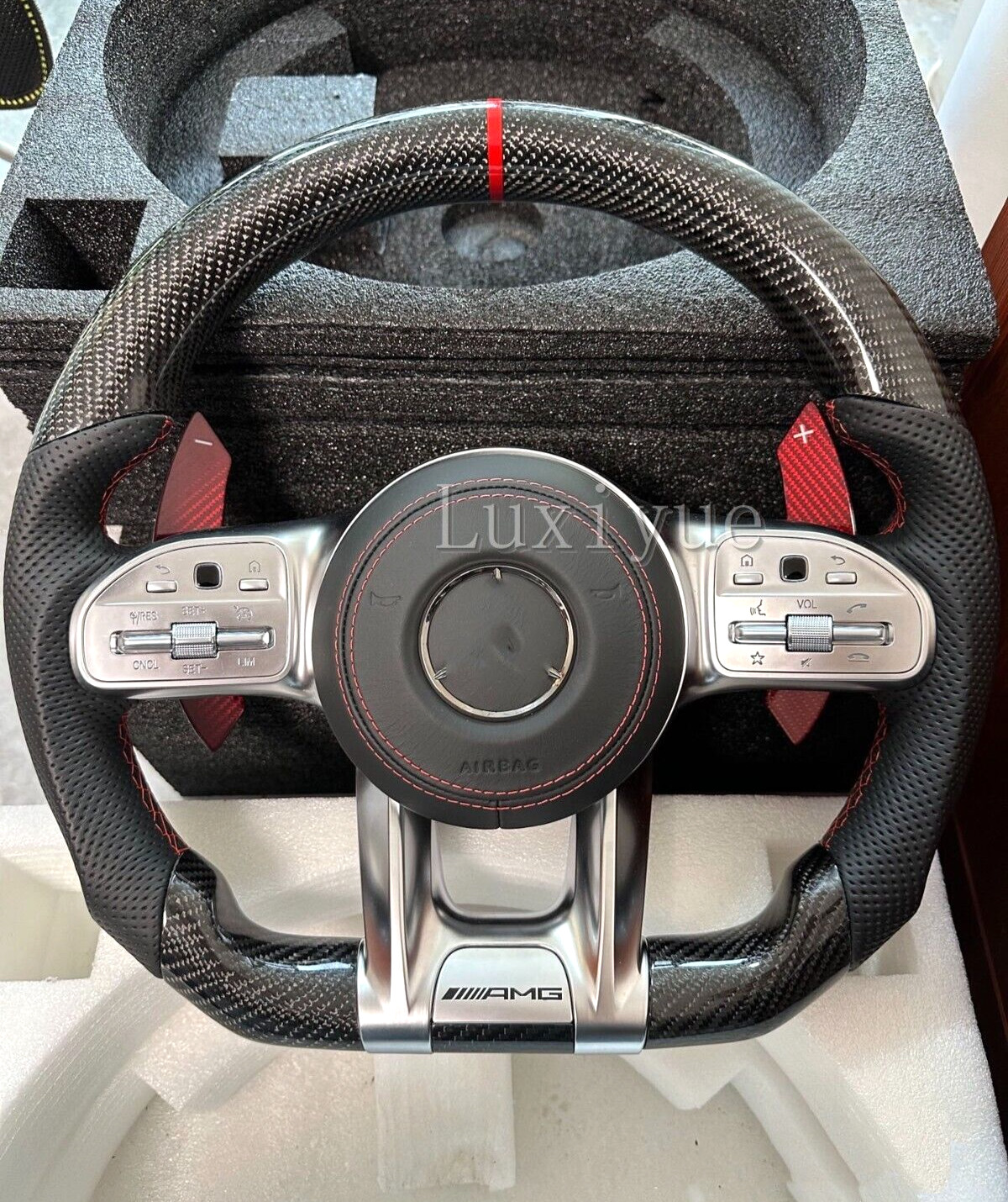 AMG New Carbon Fiber Steering Wheel for Mercedes-Benz AMG GLE S63 C63 C200 E63