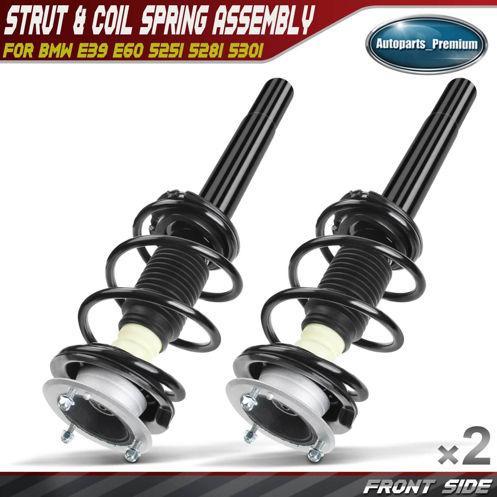 2x Complete Strut & Coil Spring Assembly for BMW E39 E60 525i 528i 530i Front