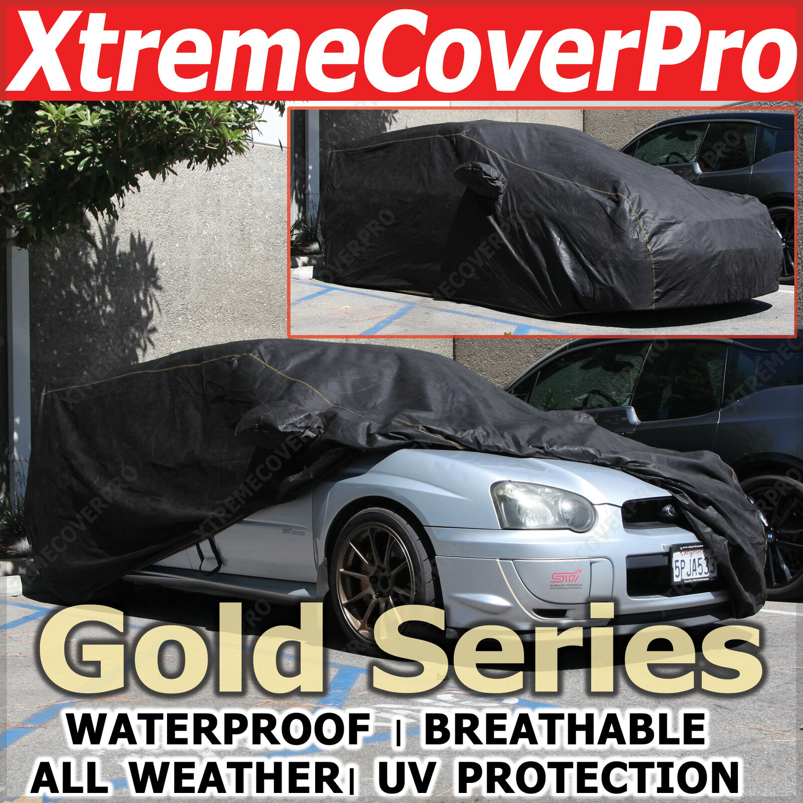 2003  Mitsubishi Evolution w/ Evo Spoiler Waterproof Car Cover w/MirrorPocket