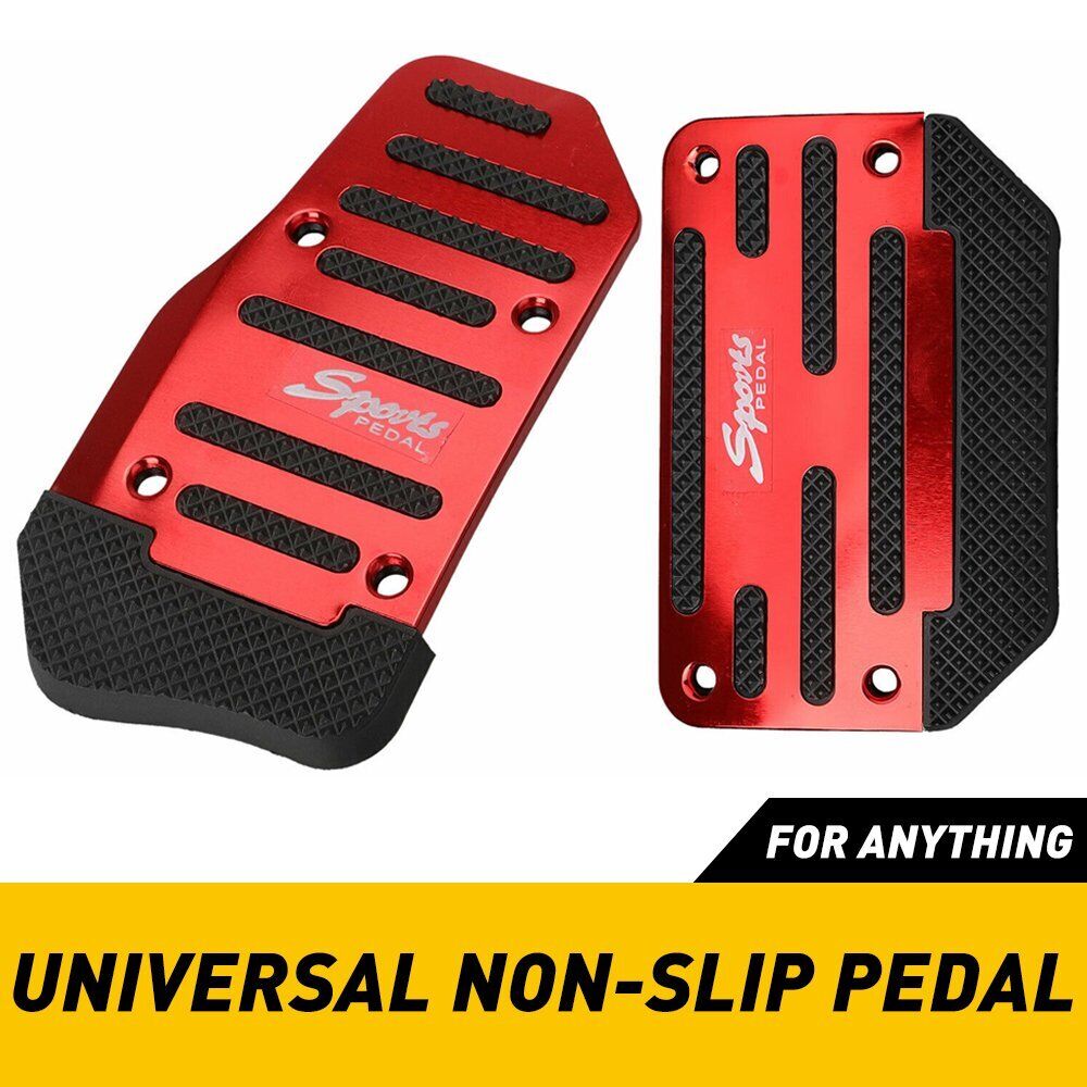 Universal Red Non-Slip Automatic Pedal Brake Foot Treadle Cover Car Accessories