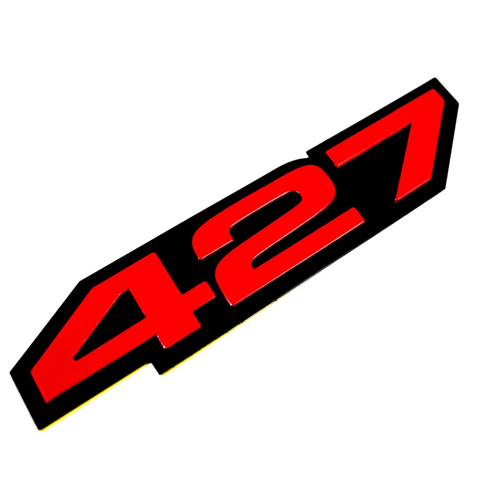 427 Aluminum Emblem Badge Decal Red & Black for Chevy Corvette Z06-C6 427 CI