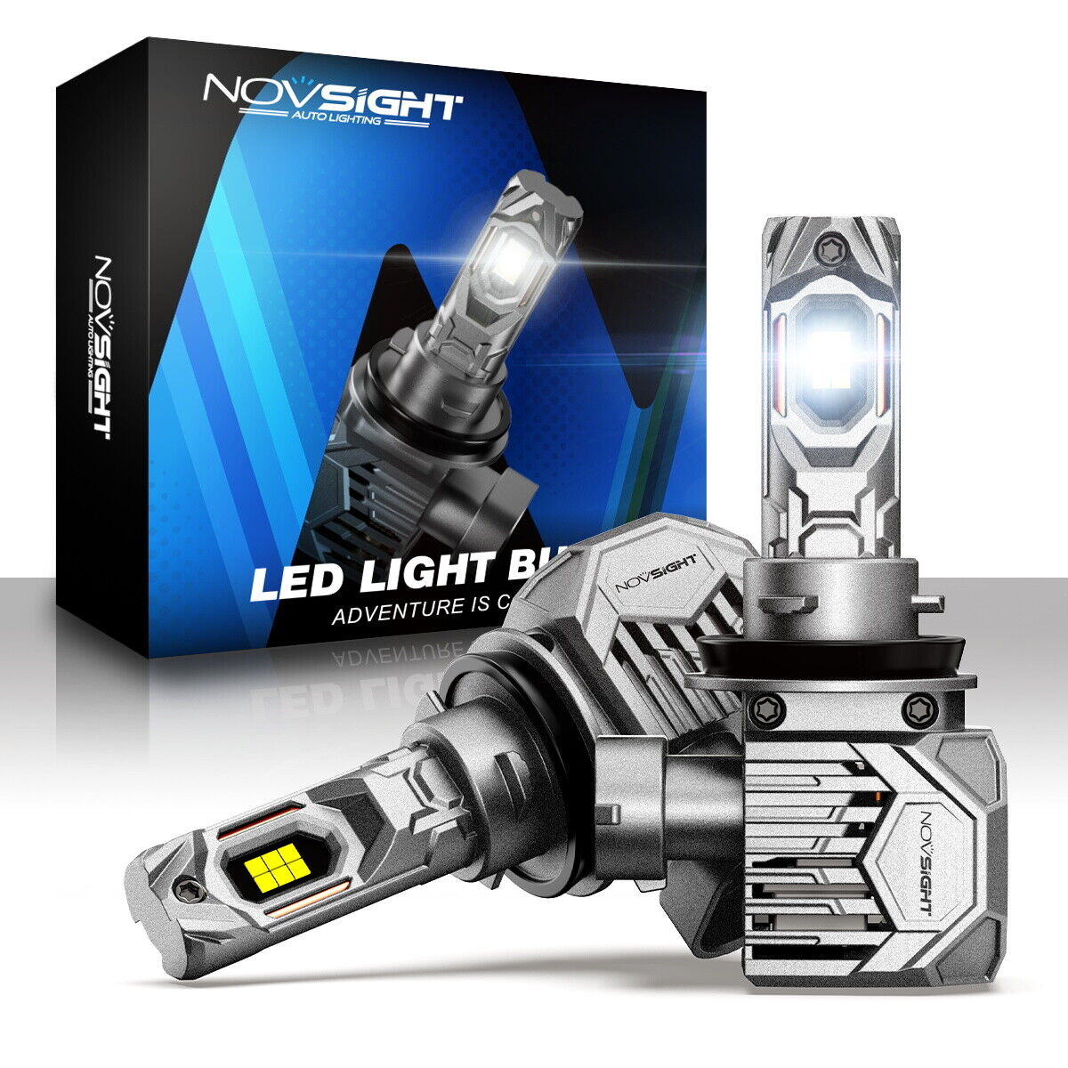 NOVSIGHT 130W 30000LM H11 LED Headlight Bulbs Kit Hi/Low Beam 6500k Super White