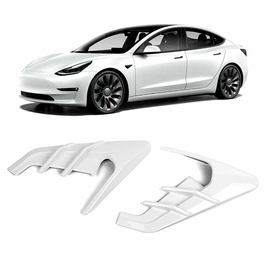For 2021-2022 Tesla Model 3/Y White Side Fender Camera Flank Cover