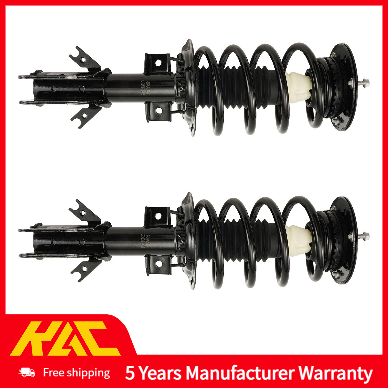 (2) FWD Front Struts w/ Coil Springs for 2013 2014 2015 2016 - 2020 Ford Fusion 