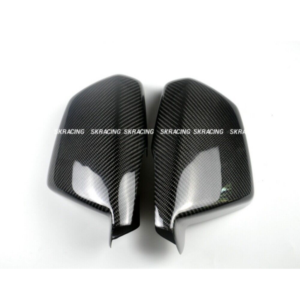 2PCS For 2009-13 Cadillac CTS Carbon Fiber Rearview Side Door Mirror Cover Caps