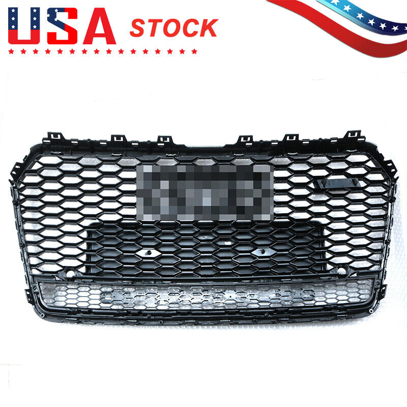 For Audi A7 S7 RS7 Style 2016-2018 Front Honeycomb Mesh Grill Grille W/ Quattro