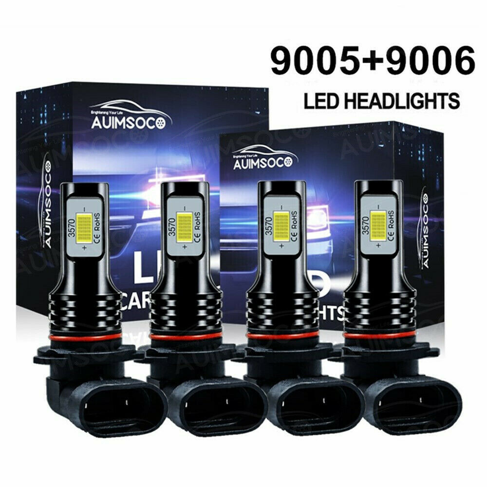 For Honda Accord 2003-2007 LED Headlight Bulbs White High/Low Beam 9005 9006 Kit