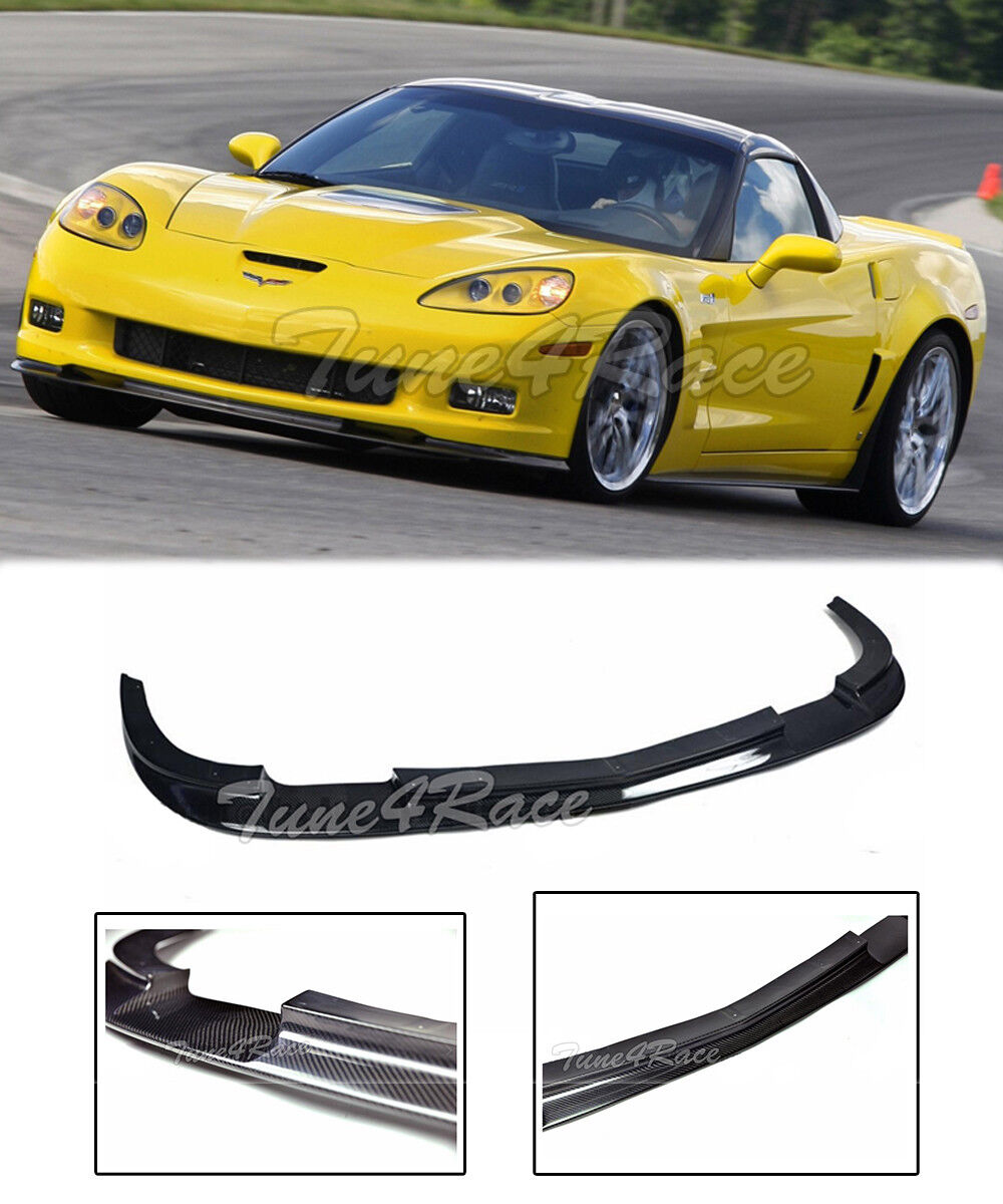 For 05-13 Chevrolet Corvette C6 Z06 ZR1 Carbon Fiber Front Lip Bumper Splitter