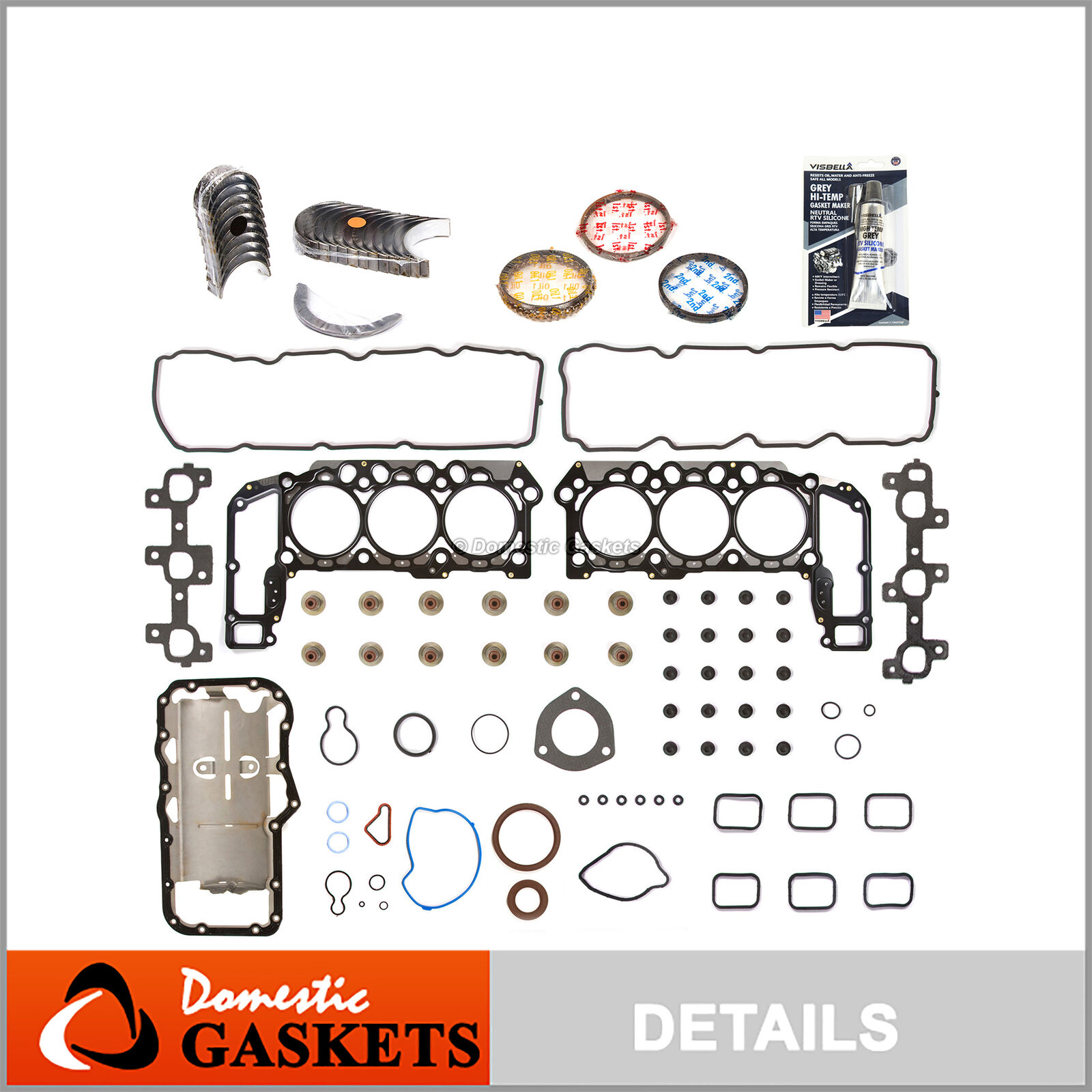 Engine Re-Ring Kit Fits 05-09 Dodge Durango Dakora Jeep 3.7L