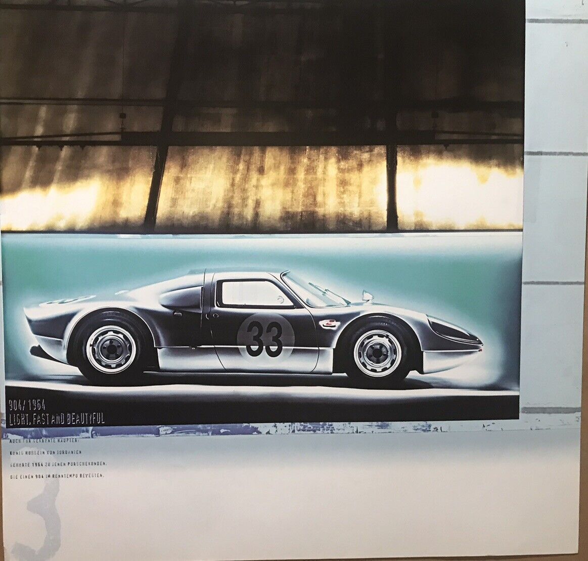 Porsche 904/ 1964 Porsche Ag Car Poster Extremely Rare 1 Only Own It Beautiful