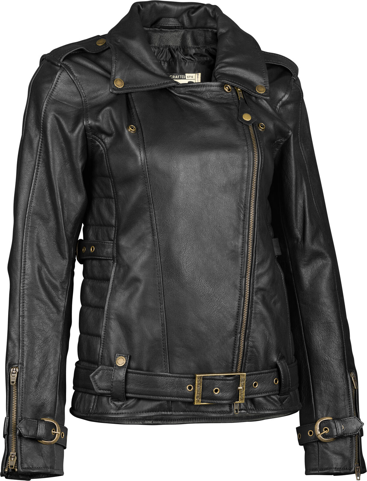 Highway 21 Women's Motorcycle Pearl Jacket (Black, X-Large)