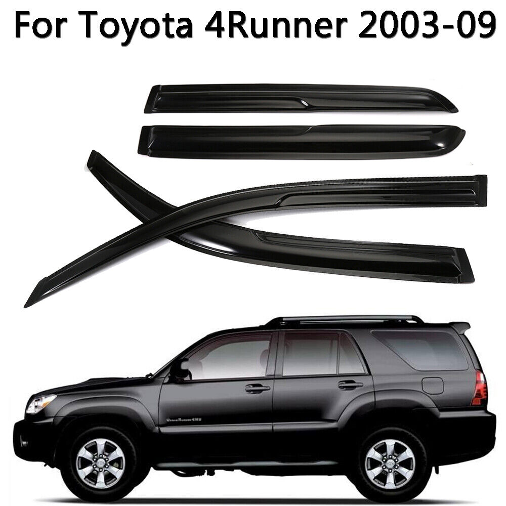 Fits 2003-2009 Toyota 4Runner Smoke Sun Rain Vent Guards Shade Window Visors 4PC