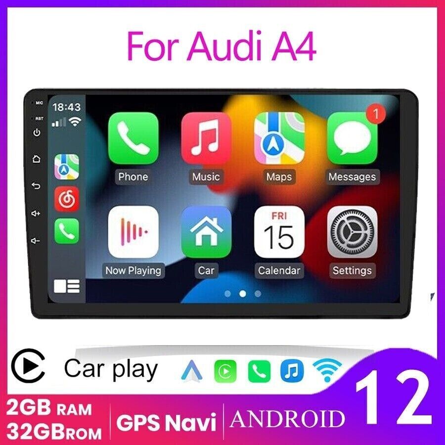 Android 12 Car Radio GPS Navi Stereo 2GB+32GB For Audi A4 B6 B7 2008 Carplay