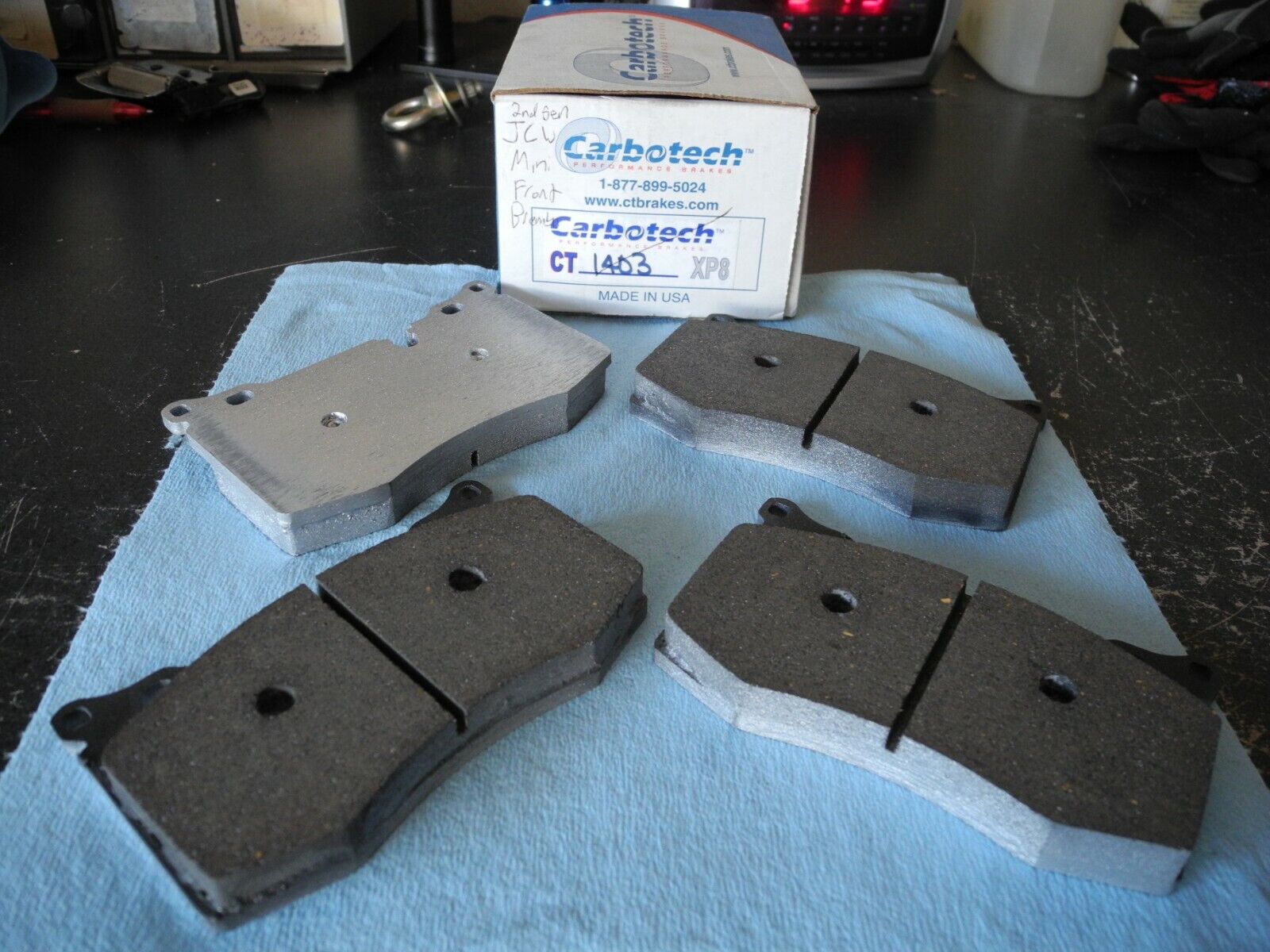 Carbotech XP8 Front & Rear Track Race Brake Pads fits 09-14 Mini Cooper S JCW