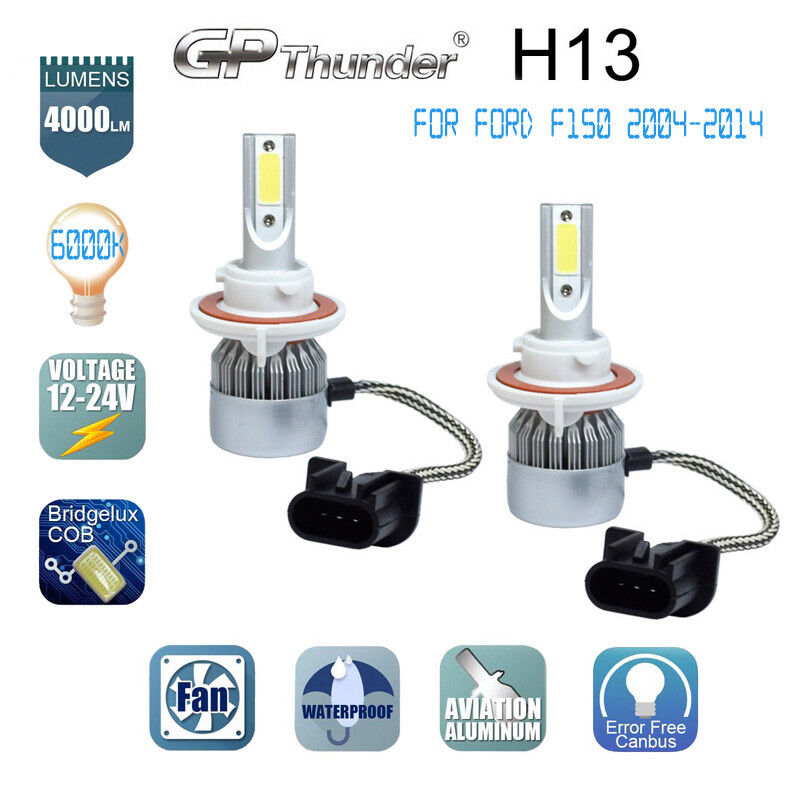 H13 9008 LED Headlight Bulb Conversion Kit for Ford F150 2004-2014 High Low Beam