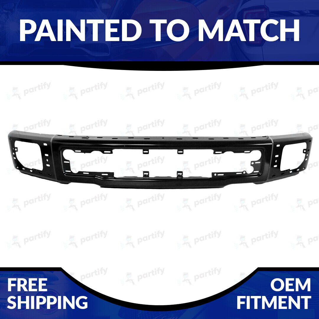 NEW Painted 2015-2017 Ford F-150 Front Bumper W/ Fog Light Holes & End Cap Holes