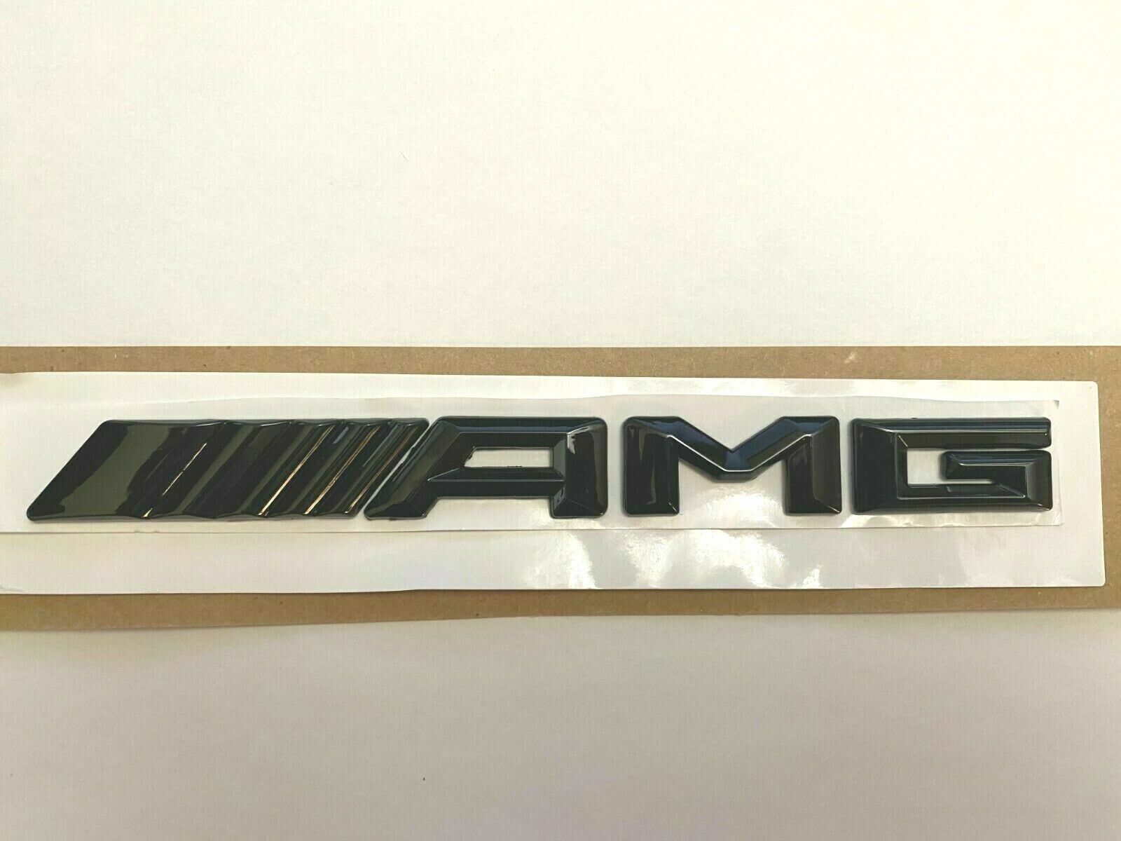 Gloss Black AMG Letters Trunk Emblem Badge Sticker for Mercedes Benz AMG