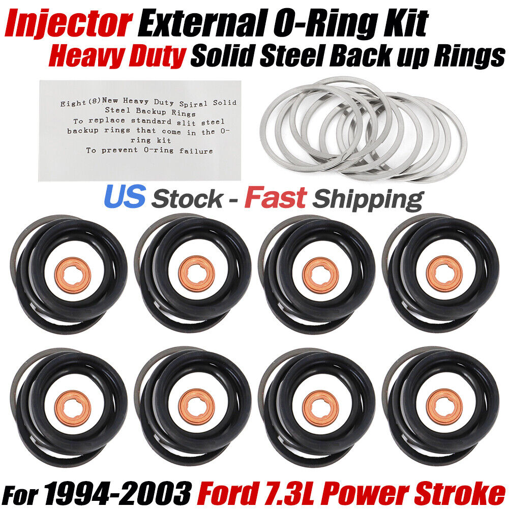 For 1994-2003 Ford 7.3L Engine T444E DT466e Fuel HEUI Injector O-Ring Seals Kit