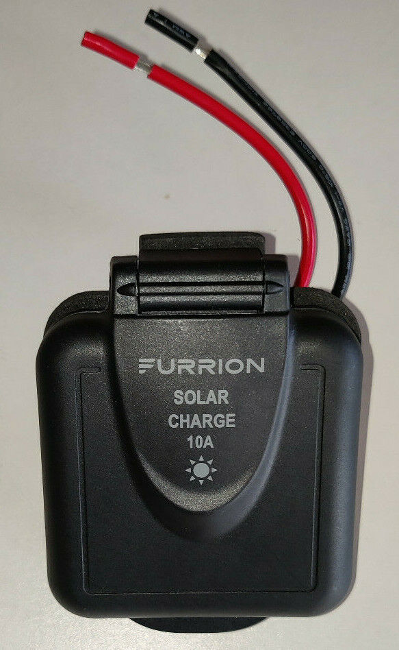 Furrion 10A Quick Connect Solar Charging Inlet --- Black, 10 Amp