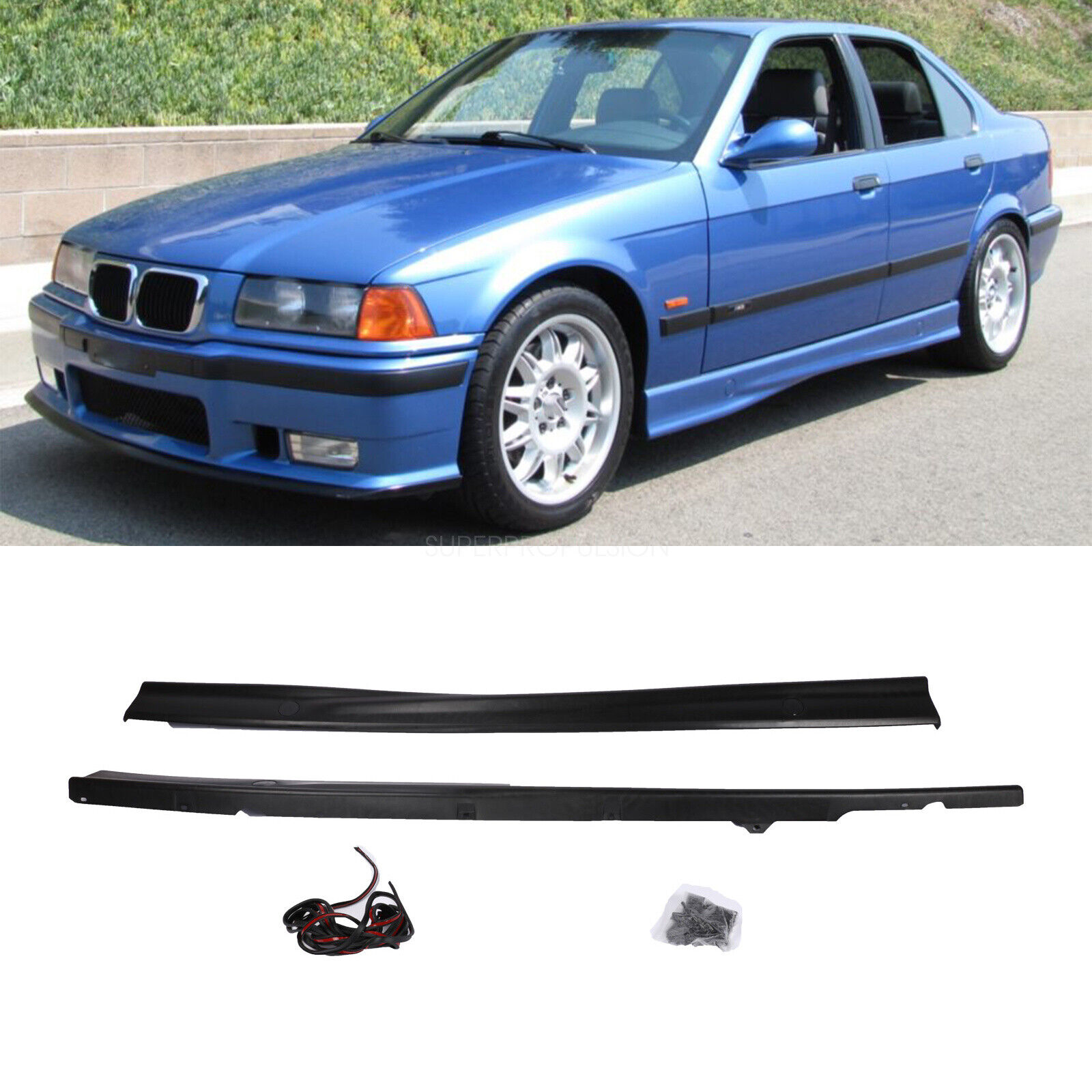 M3 Style Side Skirts (PP) Fits 91-99 BMW E36 2/4dr 3-Series