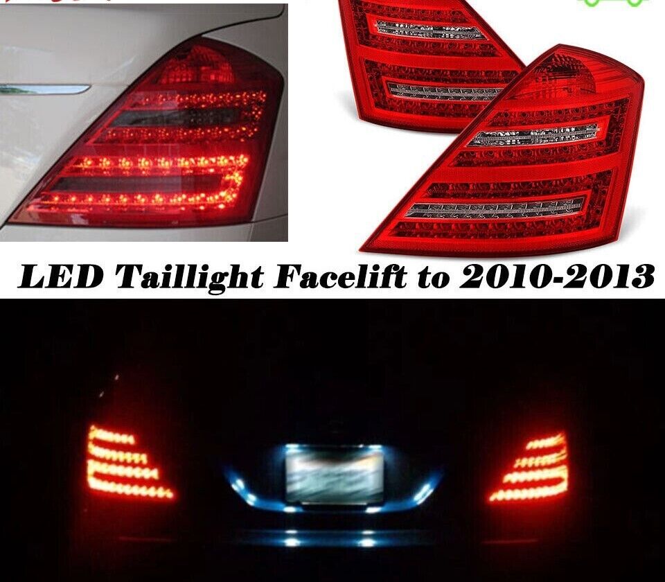 DEPO Facelift Look Red/Clear LED Tail Light For 07-09 Mercedes Benz W221 S Class
