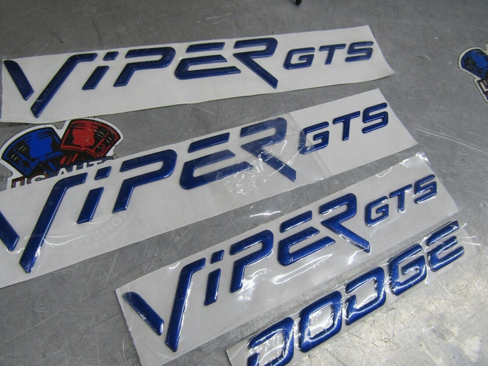 1996-2002 Dodge Viper GTS hood & bumper emblem set 4 pc ALL COLOR OE NEW RARE