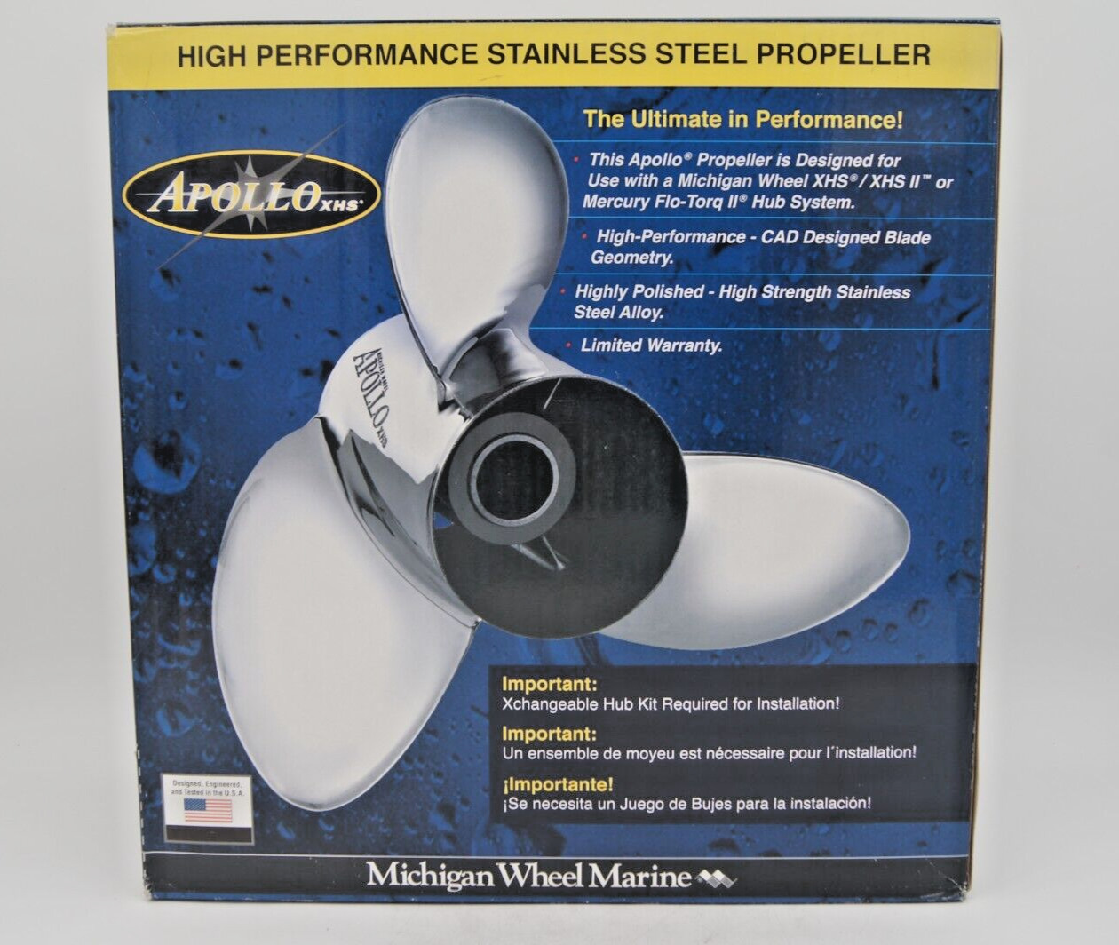 Michigan Wheel Apollo XHS Propeller (13 x 21P) RH Stainless Steel #993146