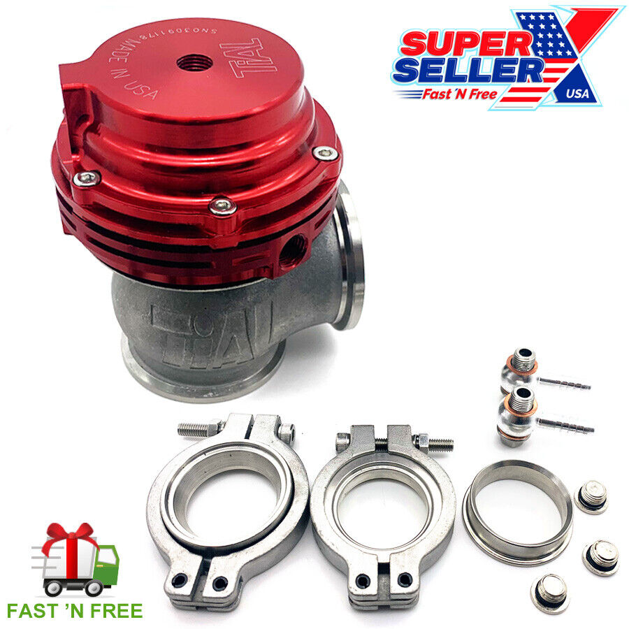MVS 38mm External Turbo Wastegate Red - Fits Tial Springs & Flange - 22PSI USA