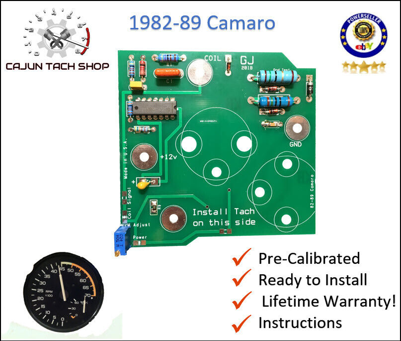 1982-89 Camaro Tachometer Circuit Board, Pre-Calibrated, Ready to Install- NEW