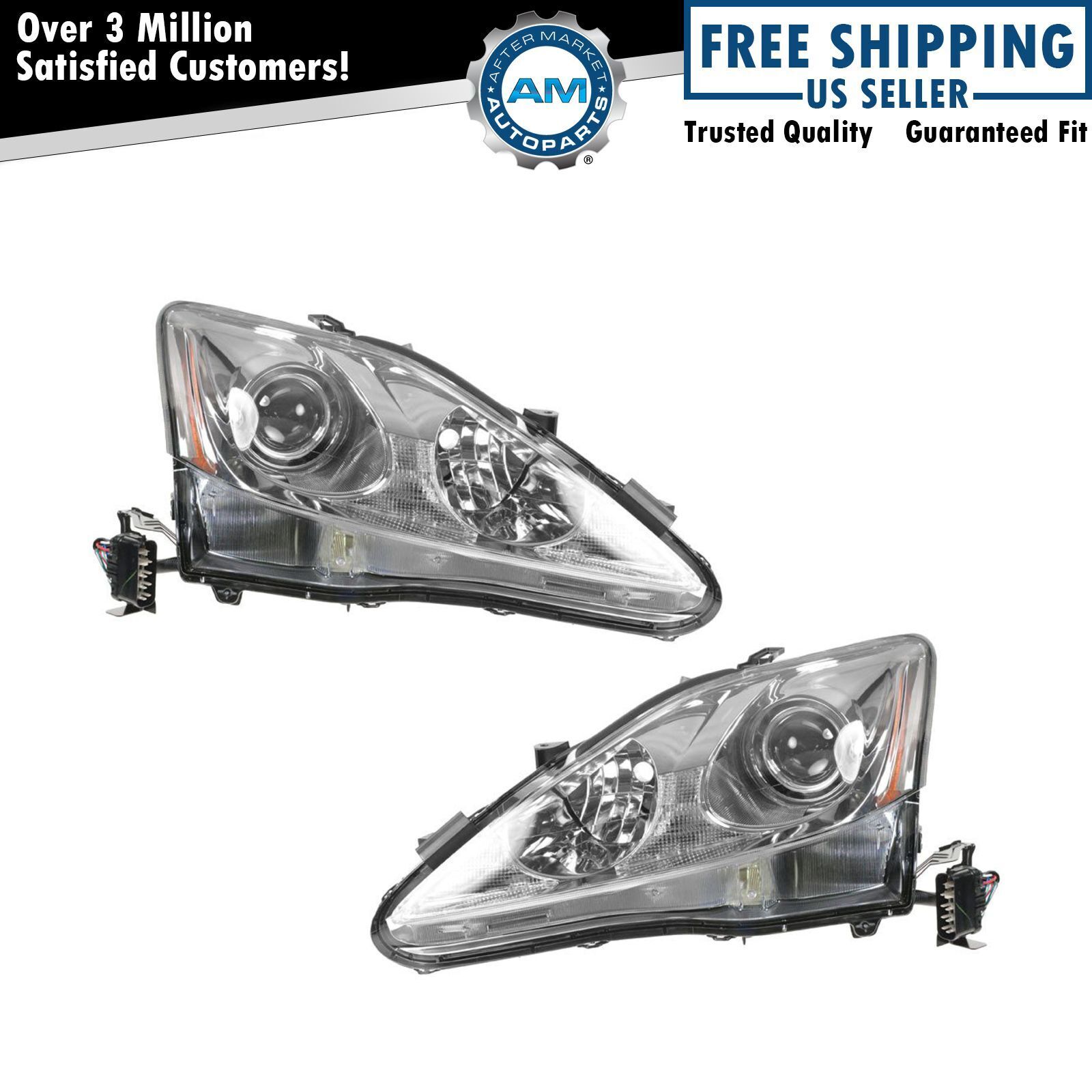 Headlight Set Left & Right For 2006-2008 Lexus IS250 IS350 LX2502132 LX2503132