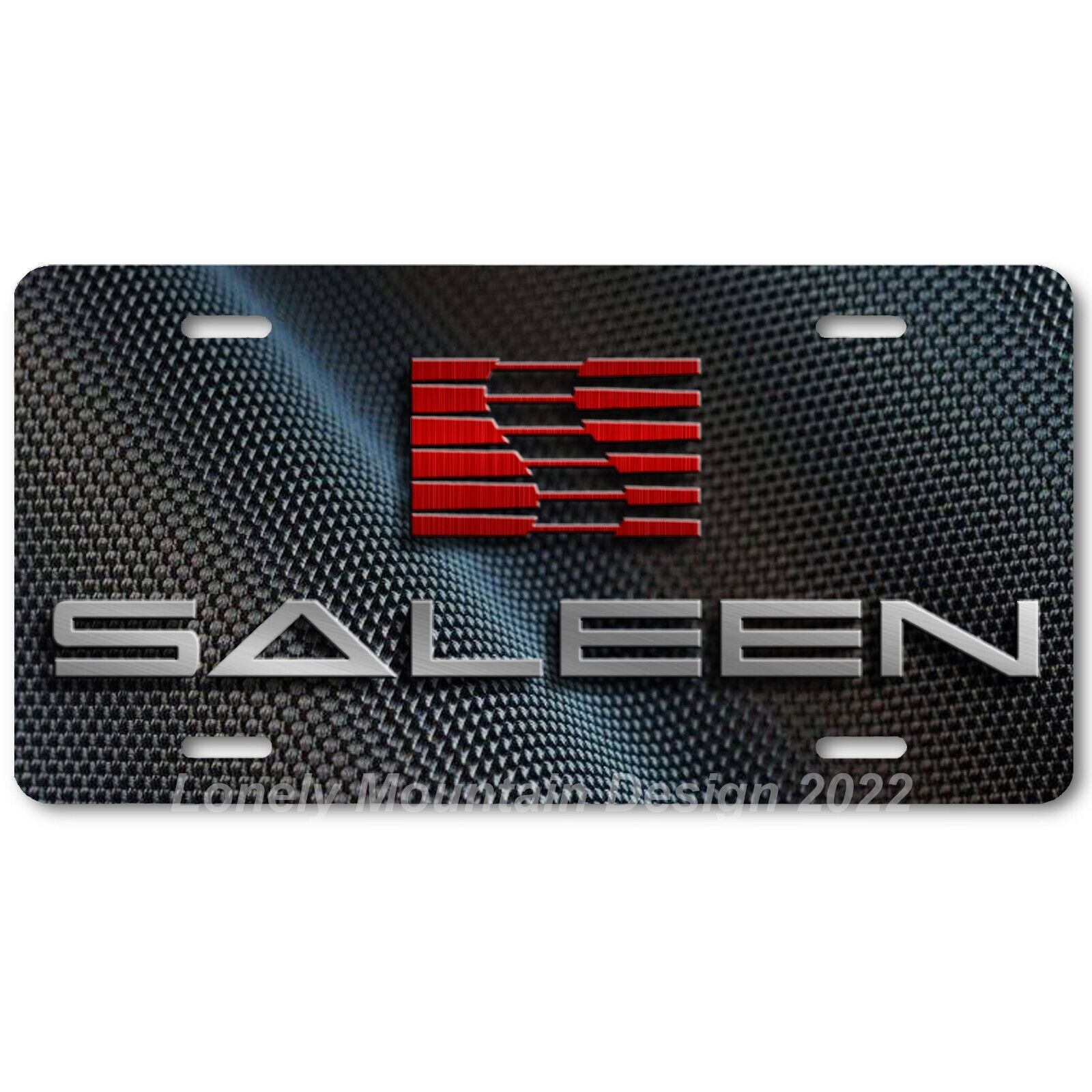 Ford Mustang Saleen Inspired Art on Carbon FLAT Aluminum Novelty License Plate
