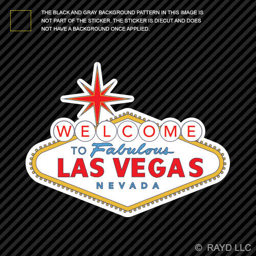 Welcome to Fabulous Las Vegas Sign Sticker Die Cut Vinyl nevada nv sign