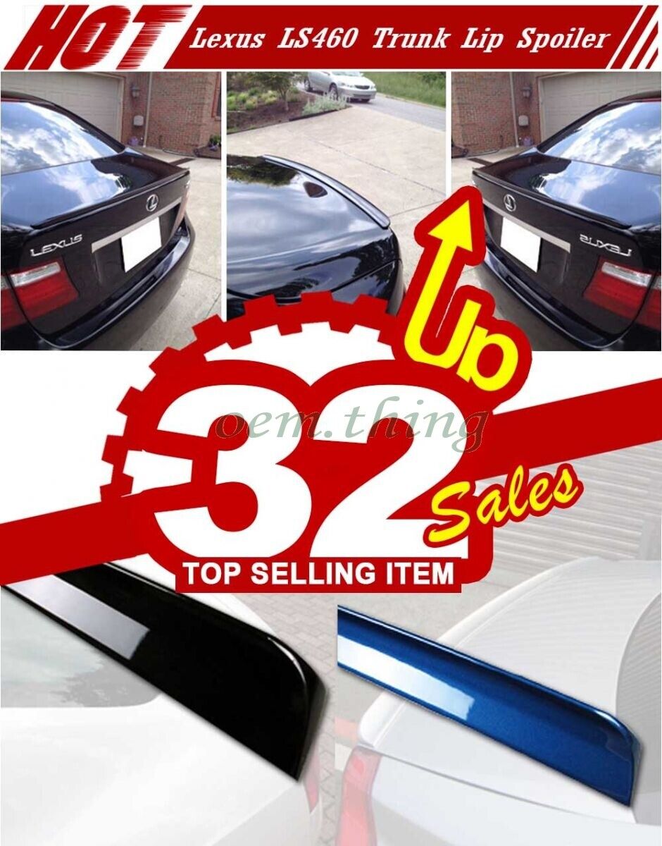 Painted Fit FOR Lexus LS460 Rear Trunk Lip Spoiler Wing 07-11