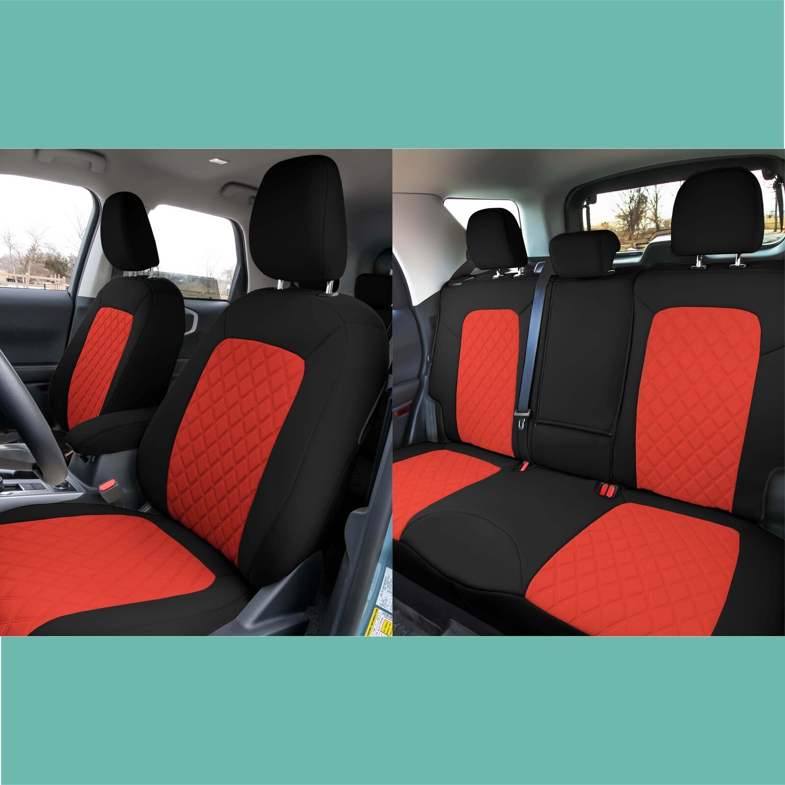 Neoprene Custom Fit Car Seat Covers for 2021-2024 Ford Bronco Sport