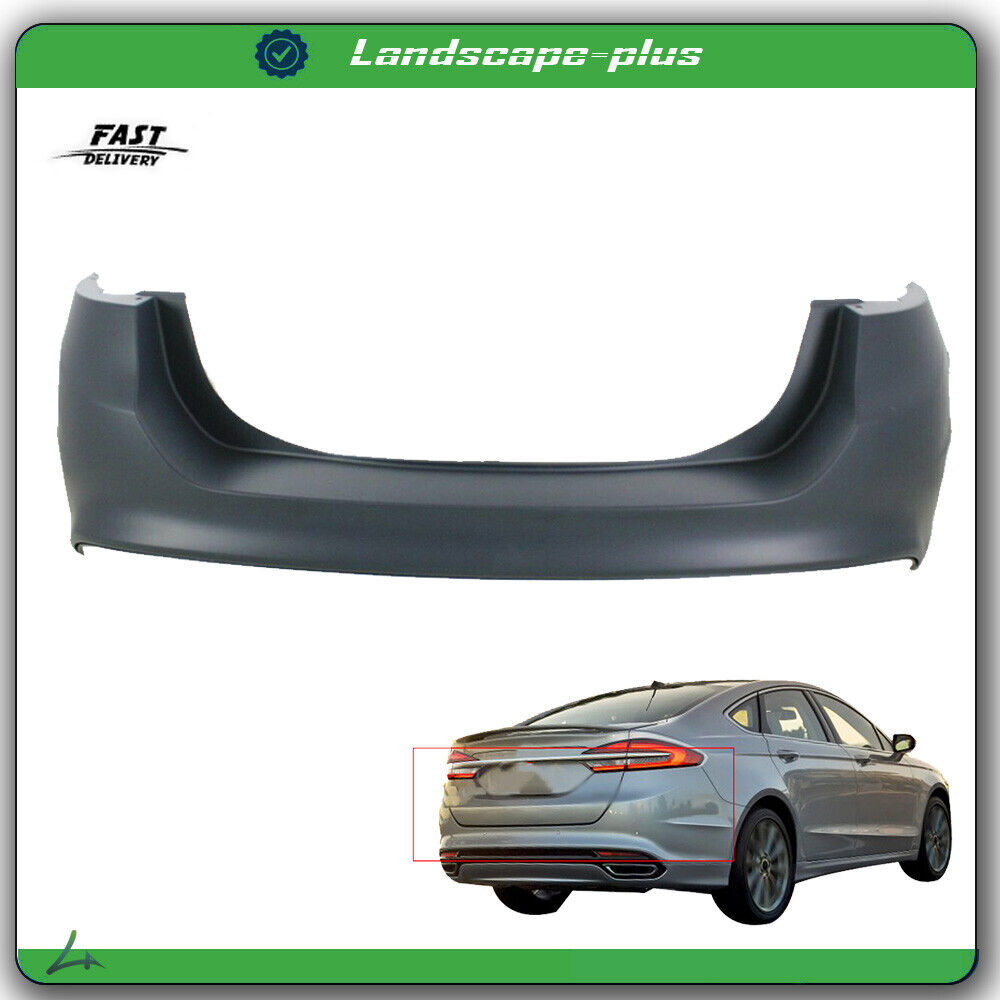 New Rear Bumper Cover Fit For 2013 2014 2015 2016 2017 2018 Ford Fusion Primed
