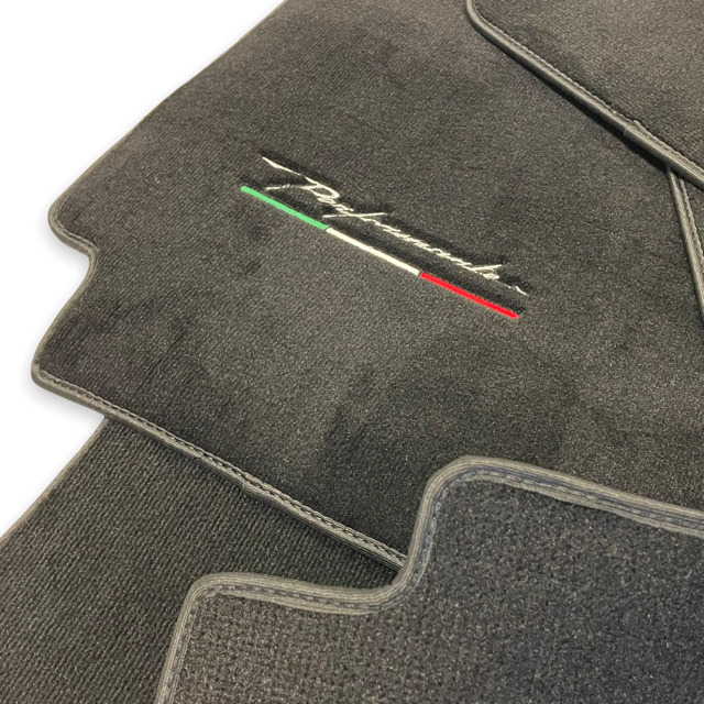 Floor Mats For Alfa Romeo Stelvio 2017-2022 Perfomante Black Tailored Carpet