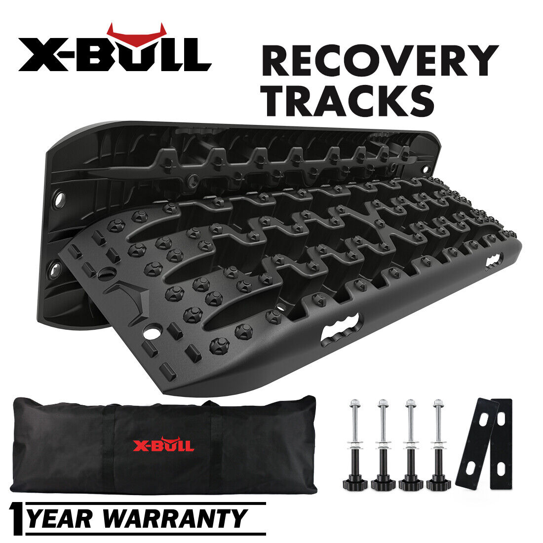 X-BULL GEN3.0 Recovery Tracks Sand Tracks Traction Boards Snow OffRoad Black