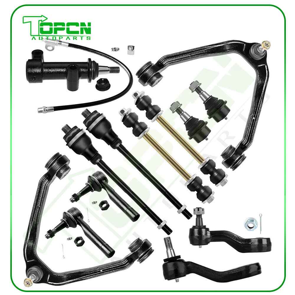 For Chevy Silverado 1500 13pcs Front Upper Control Arms Tie Rods Idler Arm Kit