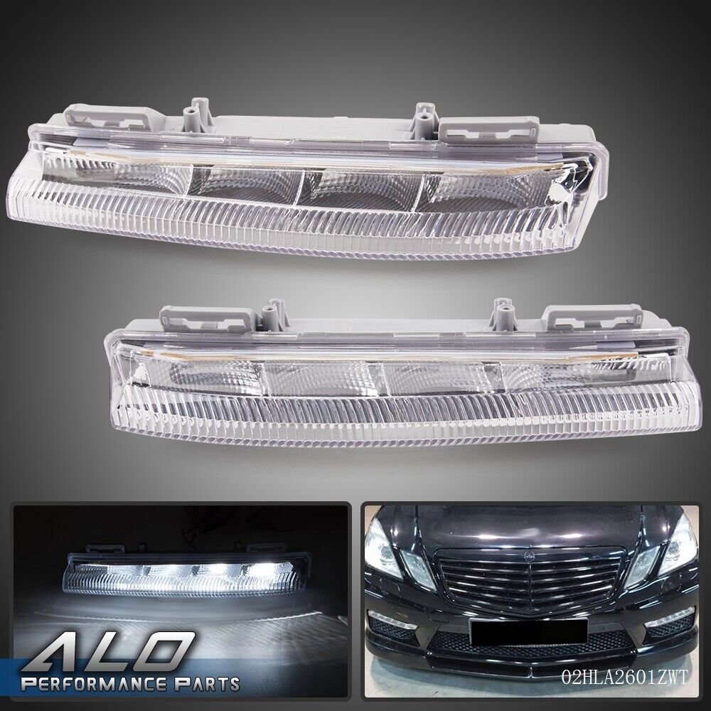 Pair Front DRL Fog Lights Fit For Mercedes-Benz W204 W212 C250 C280 C350 E350 